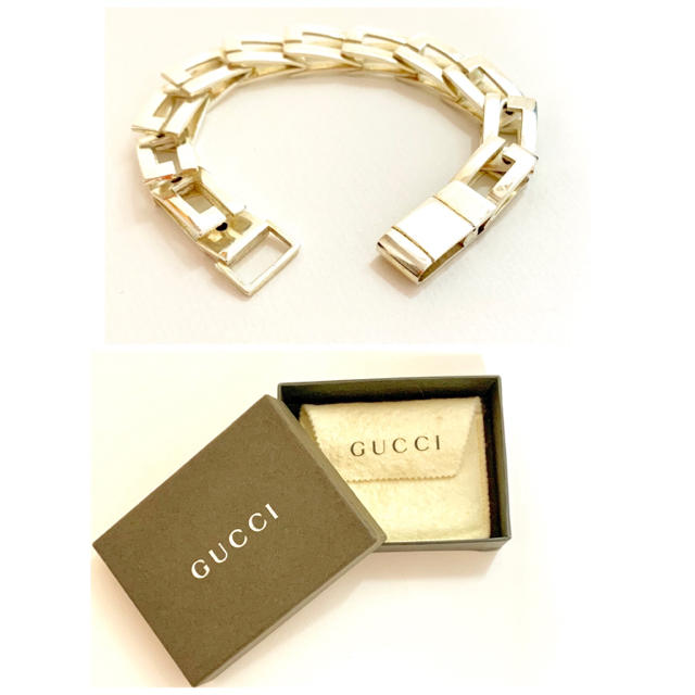 Gucci(グッチ)の【増税前のお値下げ‼️‼️】グッチ Gロゴ シルバー ブレスレット メンズのアクセサリー(ブレスレット)の商品写真