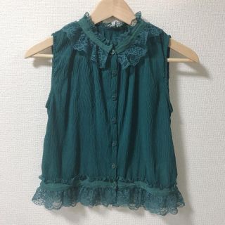 リリーブラウン(Lily Brown)の美品♡レーストップス(カットソー(半袖/袖なし))