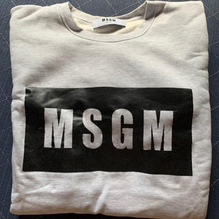 エムエスジイエム(MSGM)のMSGM ロゴスウェット/L/グレー(スウェット)