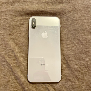 アップル(Apple)のiPhone X シルバー 64GB SIMフリー 美品(スマートフォン本体)
