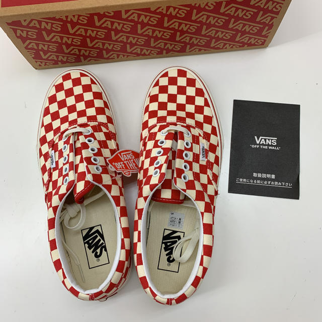 VANS ヴァンズ Era エラ Checkerboard black 赤 メンズの靴/シューズ(スニーカー)の商品写真