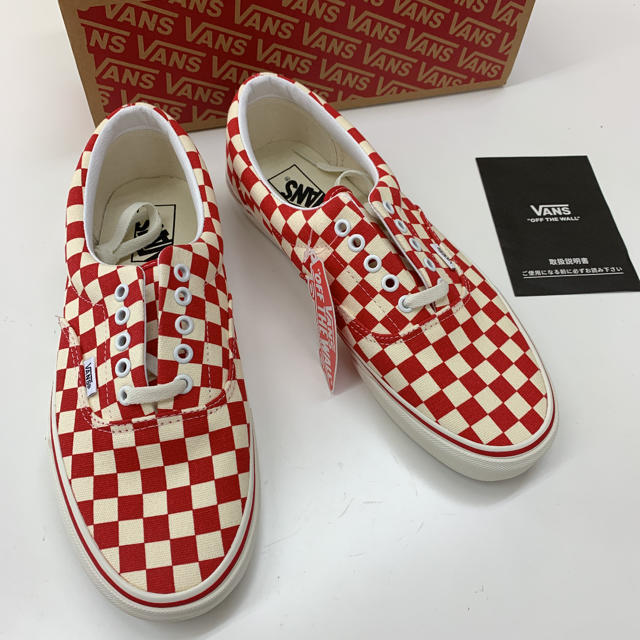 VANS ヴァンズ Era エラ Checkerboard black 赤 メンズの靴/シューズ(スニーカー)の商品写真