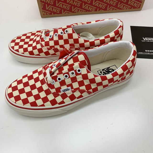 VANS ヴァンズ Era エラ Checkerboard black 赤 メンズの靴/シューズ(スニーカー)の商品写真