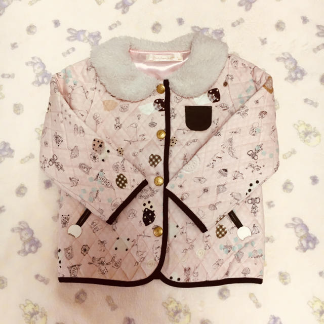 franche lippee(フランシュリッペ)の150 フランシュリッペ ラ ペチット☆ キャラクター総柄キルティングジャケット キッズ/ベビー/マタニティのキッズ服女の子用(90cm~)(ジャケット/上着)の商品写真