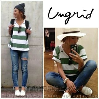 アングリッド(Ungrid)のungrid プリントボーダールーズTee(Tシャツ(半袖/袖なし))