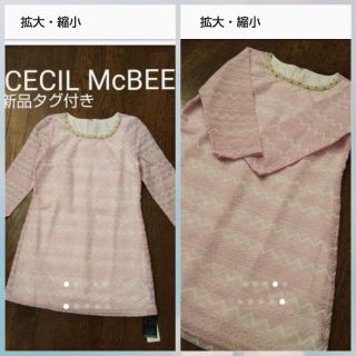 セシルマクビー(CECIL McBEE)のCECIL McBEE/新品タグ付き！総レースチュニックワンピ/フォーマル◎(ミニワンピース)