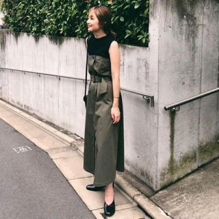 マウジー(moussy)のMOUSSY マウジー ベルトワンピース ベアワンピ カーキ(ロングワンピース/マキシワンピース)