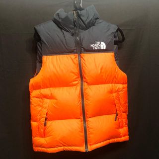 ザノースフェイス(THE NORTH FACE)のノースフェイス   ヌプシ  ベスト オレンジ US Sサイズ 日本Mサイズ(ダウンジャケット)