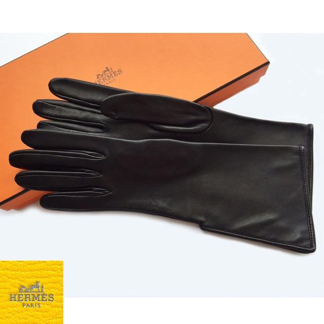 エルメス 未使用 セミロンググローブ 手袋 黒 サイズ6 1/2のサムネイル
