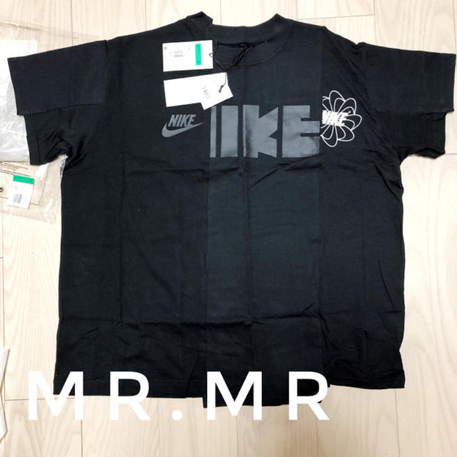 sacai nike Tシャツ　トップス　ブラック　XL