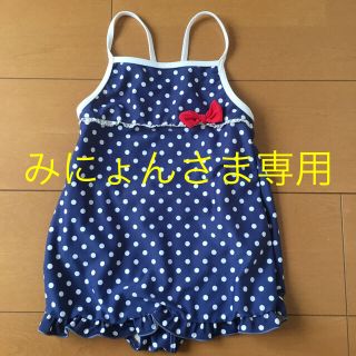 ニシマツヤ(西松屋)の水着 110☆可愛いドット リボン付き&ピンクヒョウ柄(水着)