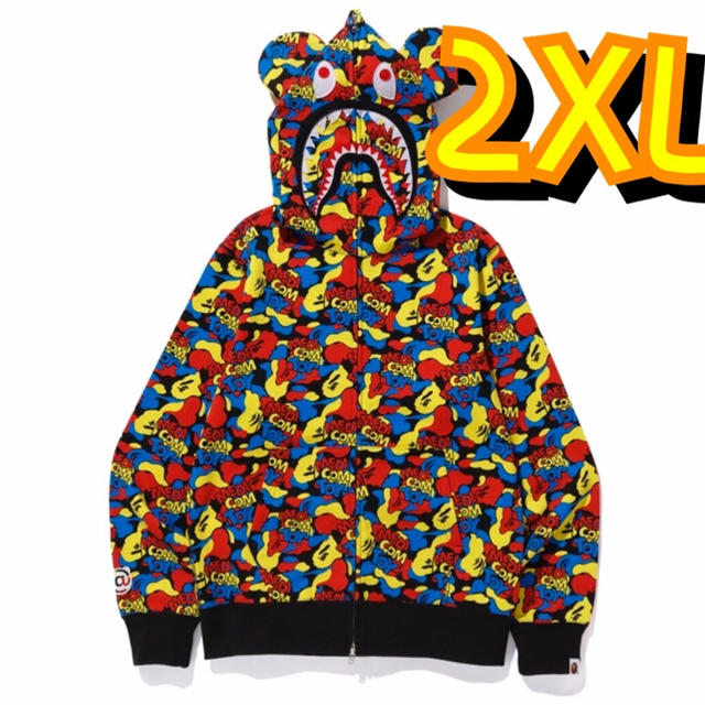 BAPE MEDICOM TOY メディコムトイ シャーク フーディ 2XL