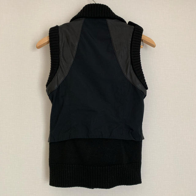 【最終価格】異素材ミックス レザーベスト 【最終価格】異素材ミックス レザーベスト
