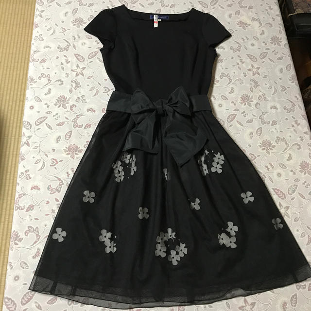 レディースエムズグレーシー シフォン風ふんわりお花ワンピース