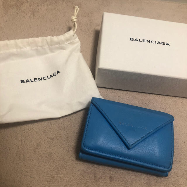 Balenciaga(バレンシアガ)のバレンシアガ ミニ 財布 水色 レディースのファッション小物(財布)の商品写真