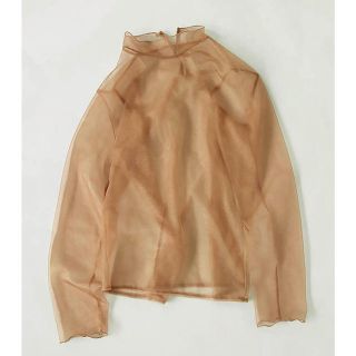 トゥデイフル(TODAYFUL)のlife's Sheer Highnecked Blouse キャミ付 今季物(カットソー(長袖/七分))