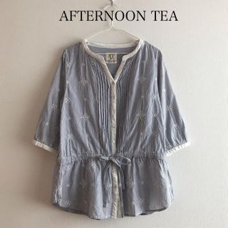 アフタヌーンティー(AfternoonTea)のアフタヌーンティー☆ストライプシャツブラウス 通勤仕事M上品 春夏秋 トップス(シャツ/ブラウス(長袖/七分))