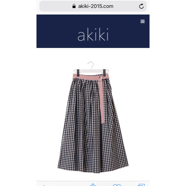 （週末限定お値下げ）新品未使用タグ付き akiki ギンガムチェックスカート