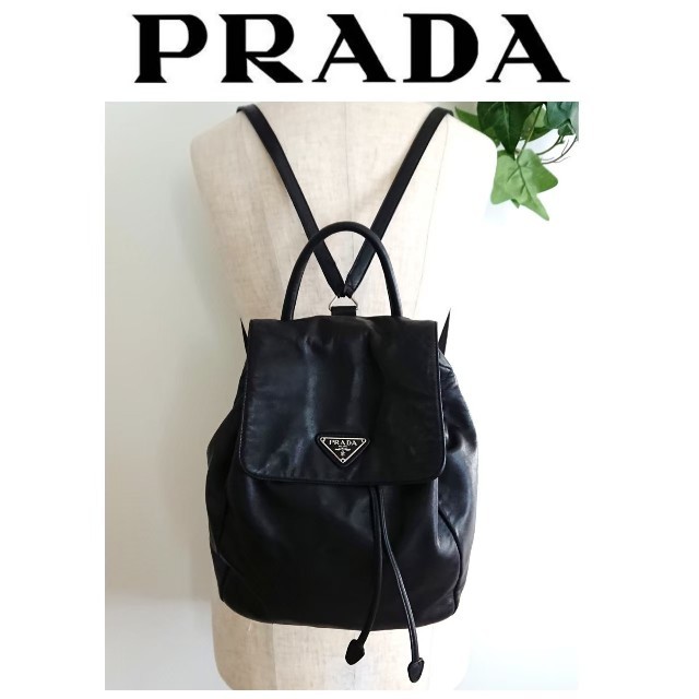 純正 オフライン販売 良品 Prada レザー リュック バッグ 本革 ブラック レディース メンズ 大手通販 W Southern Eye Com