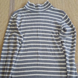 ムジルシリョウヒン(MUJI (無印良品))の無印KIDSボーダタートルTシャツ150(Tシャツ/カットソー)