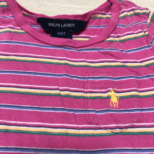 Ralph Lauren(ラルフローレン)のラルフローレン ボーダー柄ワンピース キッズ/ベビー/マタニティのキッズ服女の子用(90cm~)(ワンピース)の商品写真