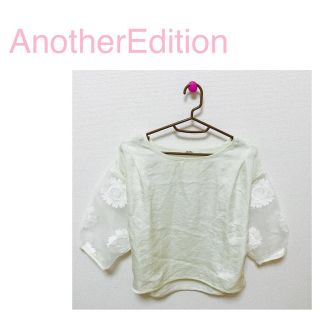 アナザーエディション(ANOTHER EDITION)のAE♡オーガンジートップス(カットソー(長袖/七分))