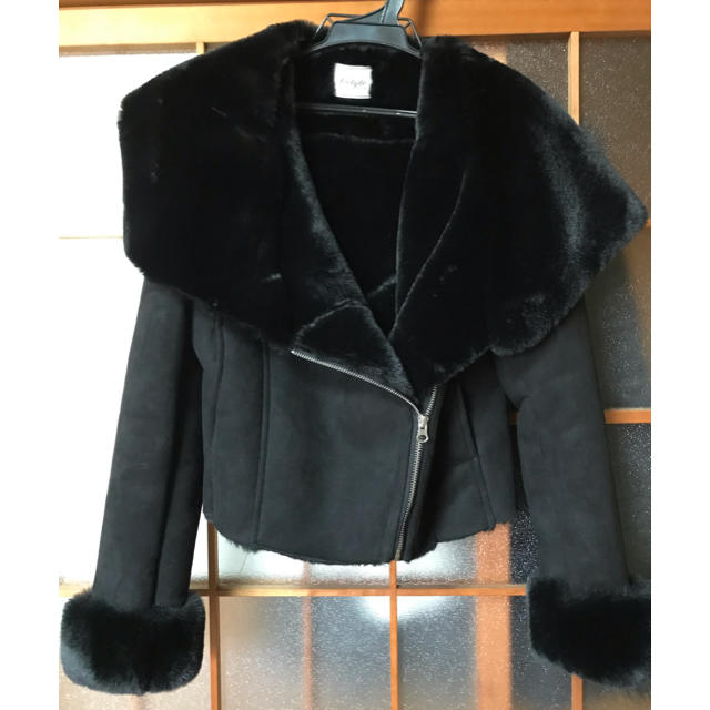 essence of ANAYI ムートン ベージュピンク クルーネックコート