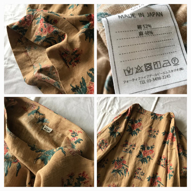 45R - ゆったり☆45r チノフラワー 馬比古 DRESS ワンピースの 45R - ゆったり☆45r チノフラワー 馬比古 DRESS ワンピースの