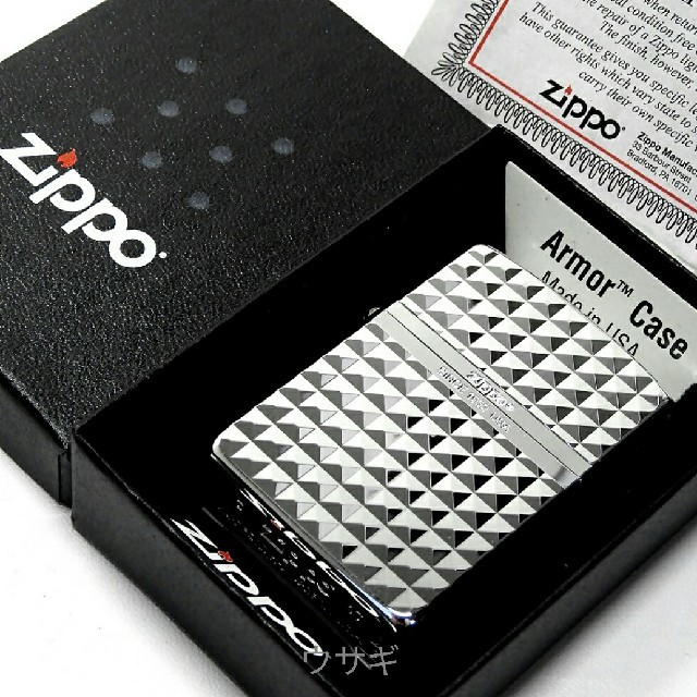 ZIPPO(ジッポー)の送料無料☆zippo☆アーマー☆両面加工☆ダイヤカット☆SV☆ジッポ メンズのファッション小物(タバコグッズ)の商品写真