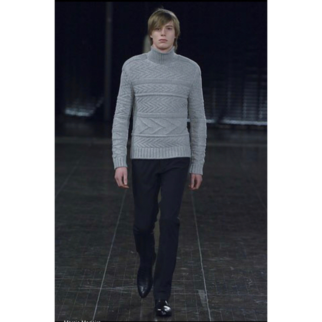 RAF SIMONS - 2006秋冬 RAF SIMONS ウールカシミア 変則編みニットの