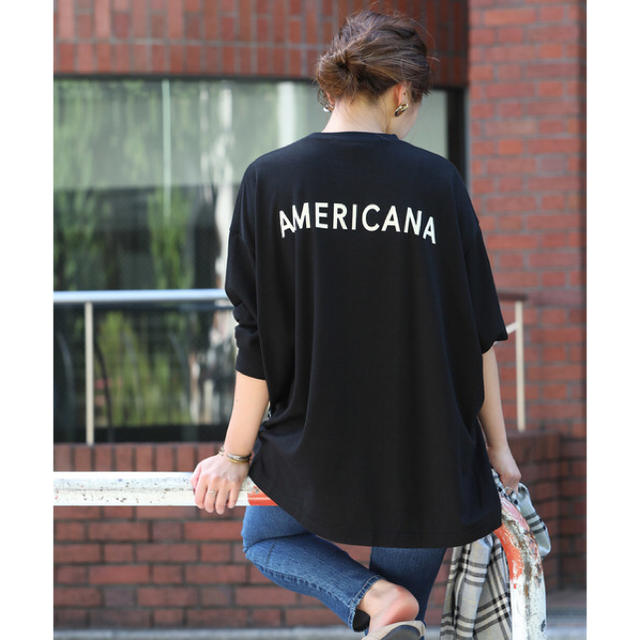 AMERICANA(アメリカーナ)のAmericana アメリカーナ ハイネックサイドジップスウェット web限定 レディースのトップス(Tシャツ(長袖/七分))の商品写真