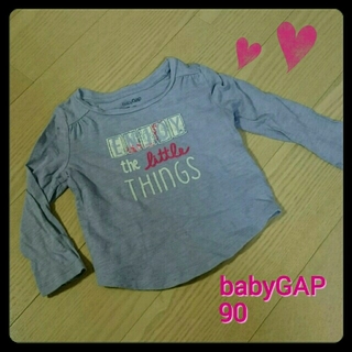 ベビーギャップ(babyGAP)のbabyGAP ラベンダー長袖 90 (Tシャツ/カットソー)