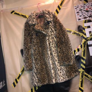 レオパード柄 ヒョウ柄 アニマル柄 総柄 オール ファー コート 古着
