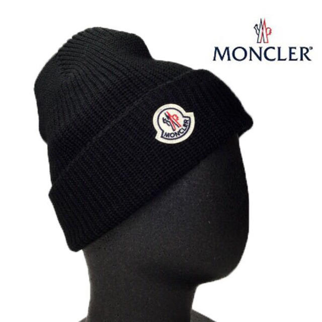 MONCLER - モンクレールニット帽ブラックの通販 by とらshop｜モンクレールならラクマ