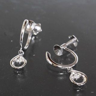 スタージュエリー(STAR JEWELRY)のスタージュエリー ダイヤ 0.02ct ティアドロップ イヤリング K10WG(イヤリング)