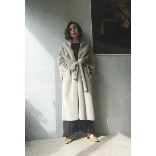 アメリヴィンテージ(Ameri VINTAGE)のアメリ 2way soft boa long coat Ameri ファーコート(ロングコート)