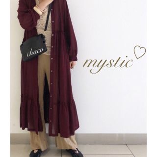 ミスティック(mystic)の2019AW🐻¥7452【mystic】シアーティアードガウンワンピース(ロングワンピース/マキシワンピース)