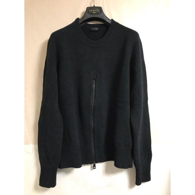 JIL SANDER ウールカシミア ジップ ミドルゲージニット