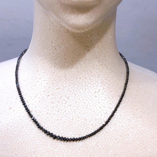 K18WG ブラックダイヤモンド ネックレス 30.00ct 鑑別書付きの通販 by