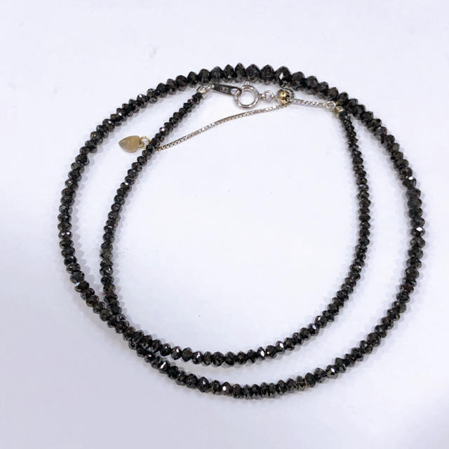 K18WG ブラックダイヤモンド ネックレス 30.00ct 鑑別書付きの通販 by