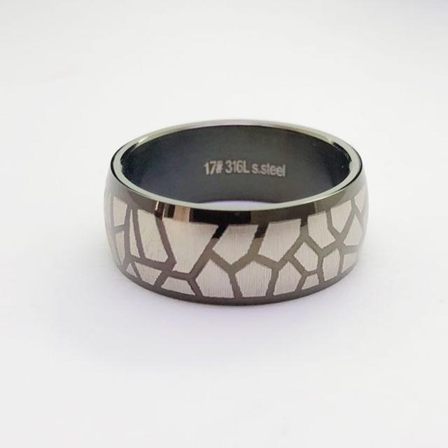 幅広サージカルステンレスリング（指輪）-17号　ring102 メンズのアクセサリー(リング(指輪))の商品写真