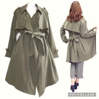 アクシーズファム(axes femme)の176.レースデザインテロンチ(トレンチコート)