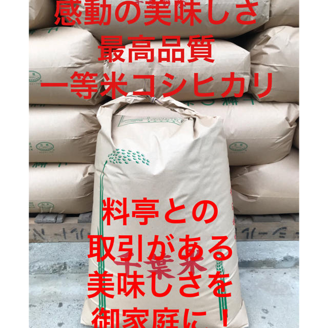 食品/飲料/酒感動の美味しさを食卓へ！最高品質一等米コシヒカリ玄米２０キロ