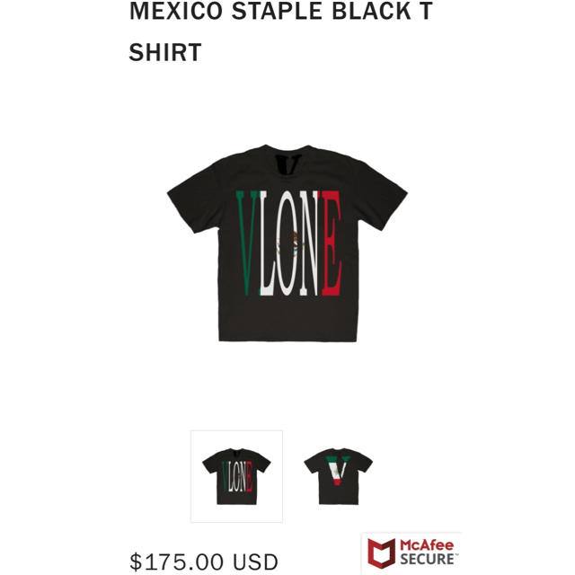 Mexico STAPLE Black T Shirt XLsize