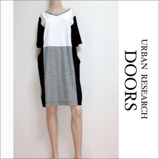 アーバンリサーチドアーズ(URBAN RESEARCH DOORS)のURBAN RESEARCH DOORS 異素材 ワンピース♡ビームス ザラ(ひざ丈ワンピース)