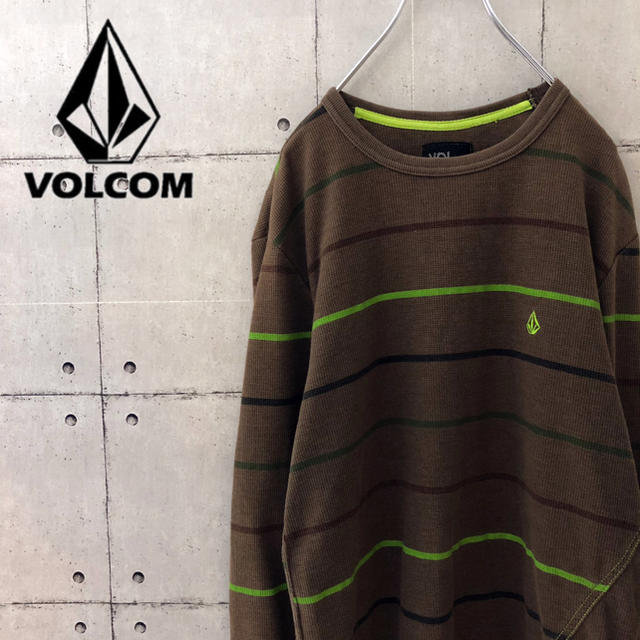 volcom(ボルコム)の【注目】ボルコム ボーダー サーマル ロンT ロゴ刺繍 メンズのトップス(Tシャツ/カットソー(七分/長袖))の商品写真