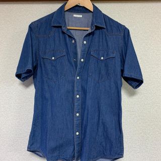 ジーユー(GU)のシャツ  半袖ジャケット  デニム風(シャツ)
