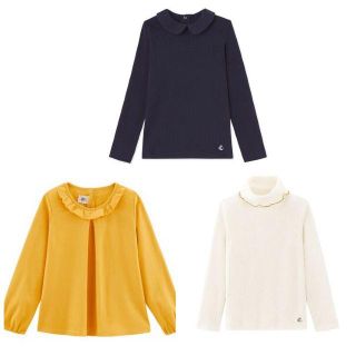 プチバトー(PETIT BATEAU)のiiy様専用　ラメ入りタートルネックカットソー　ホワイト ピーターパン衿　(Tシャツ/カットソー)