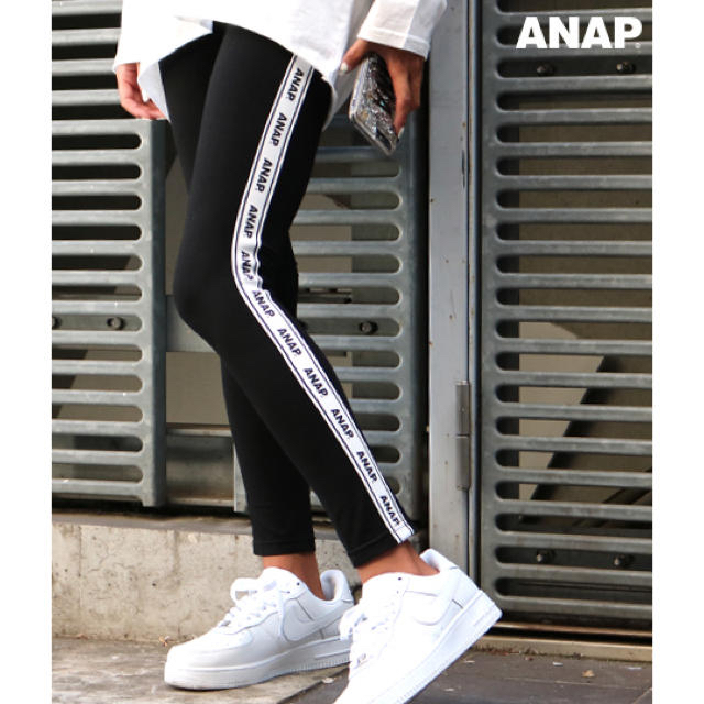 ANAP(アナップ)のANAPロゴテープレギンス レディースのレッグウェア(レギンス/スパッツ)の商品写真