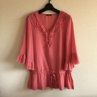 ローズバッド(ROSE BUD)のローズバッド♡サーモンピンクのトップス(シャツ/ブラウス(長袖/七分))